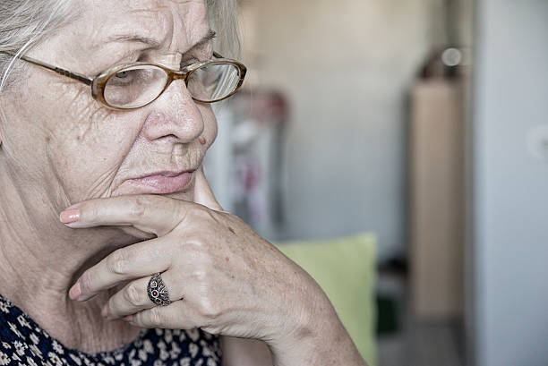 istock Sad Senior lady portrait 547129800