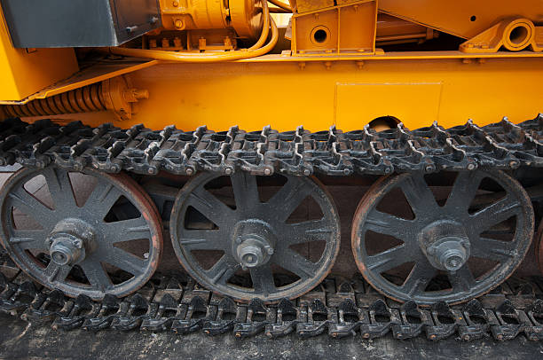 istock Continuous tracks of the bulldozer 547130542