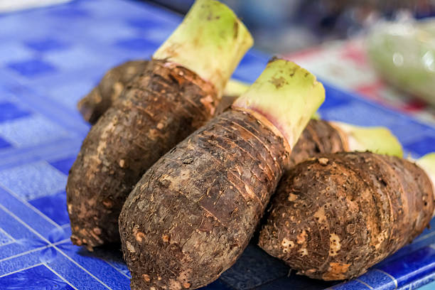 istock Several of taro at market for sell on the table 547134014