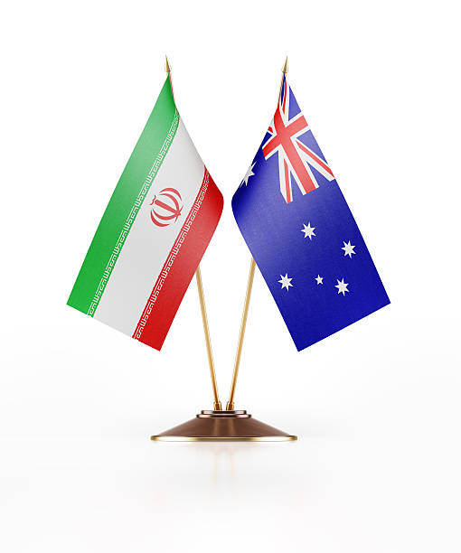 Miniature Flag of Iran and Australia