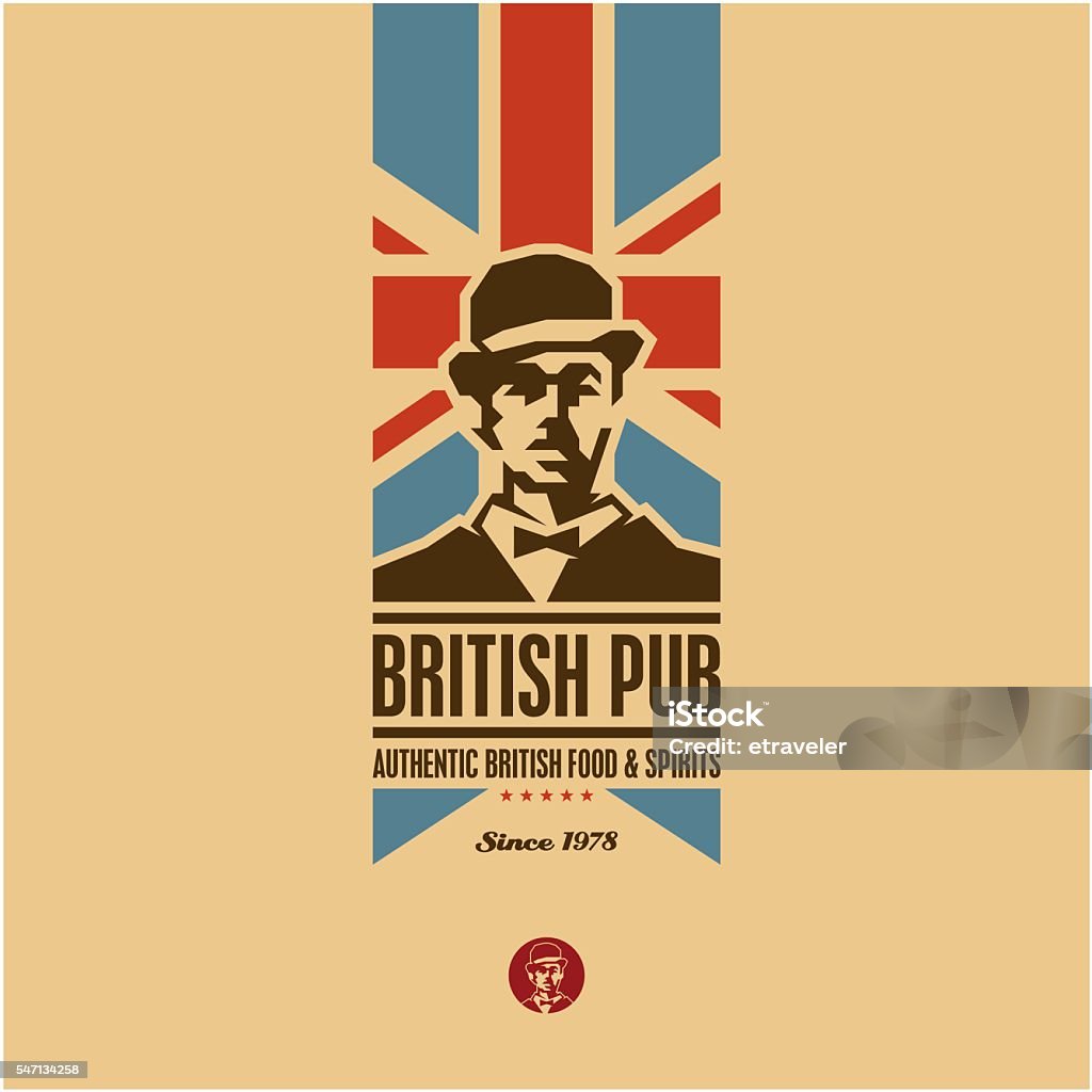 comida británica, sello de pub británico - arte vectorial de Cerveza libre de derechos