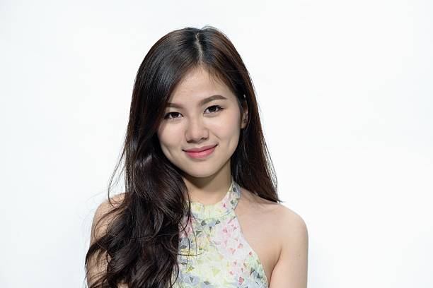 Beautiful Asian Woman smiling stock photo