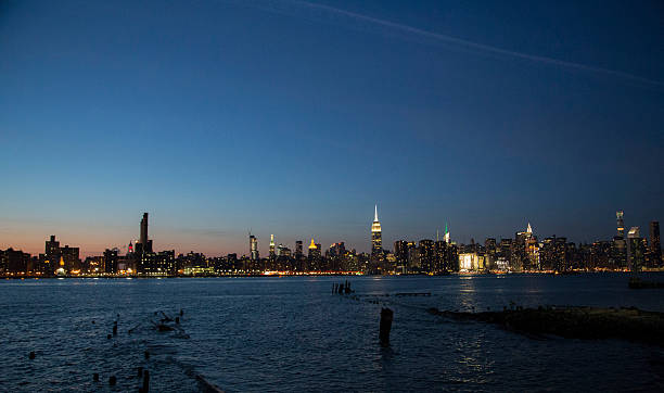 istock New York City with skyscrapers at sunset 547137422
