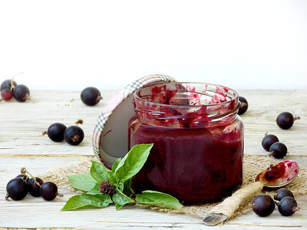 istock One jar of jam from the black currant 547138842