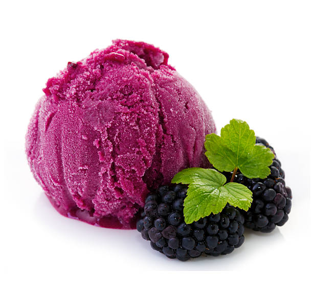 istock Ice cream and fresh blackberry. 547142224