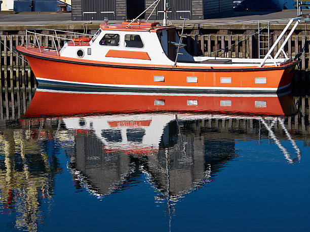 istock Reflection of a motorboat in the water 547143054