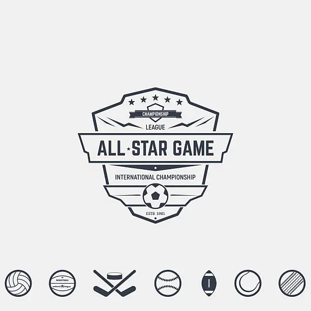Vector illustration of Sport team emblems
