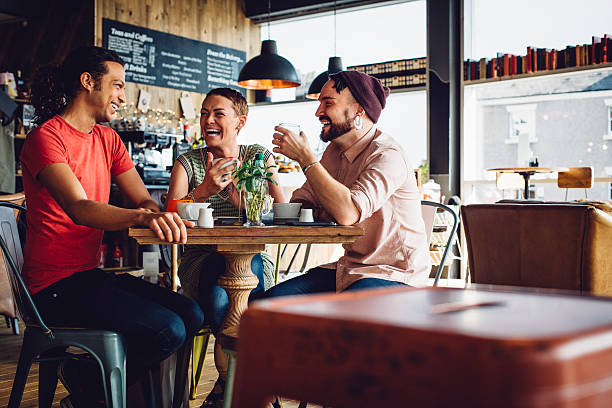 istock Friends meet up in their favorite Cafe 547146506