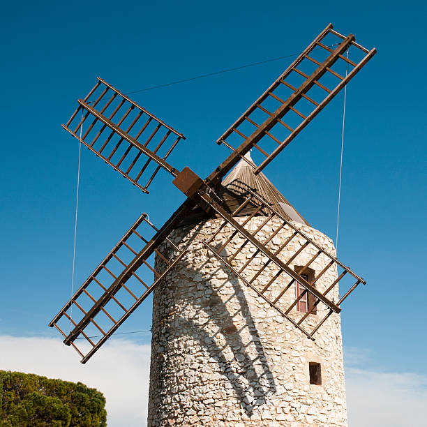 Mill in Allauch – France Windmill in allauch near Marseille – South of France dutch architecture stock pictures, royalty-free photos & images