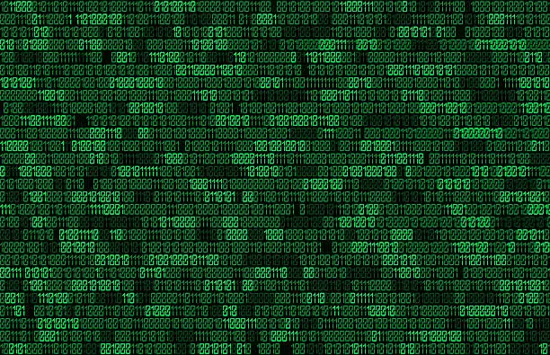 green binary code tech background