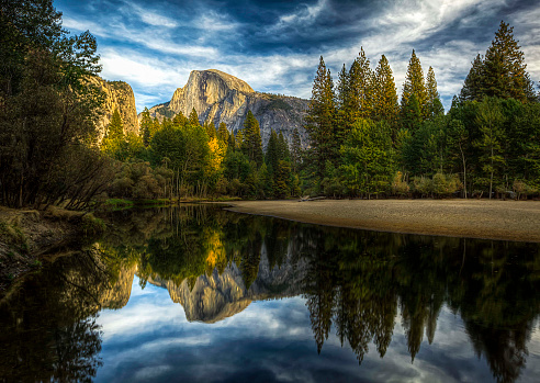 Half Dome Reflection Yosemite Valley