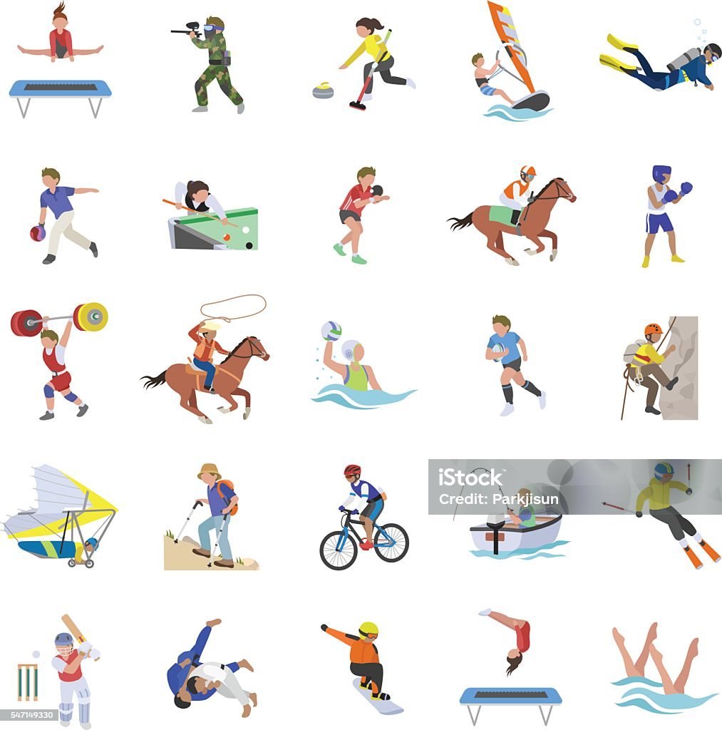 Sports II color vector icons Sport stock vector