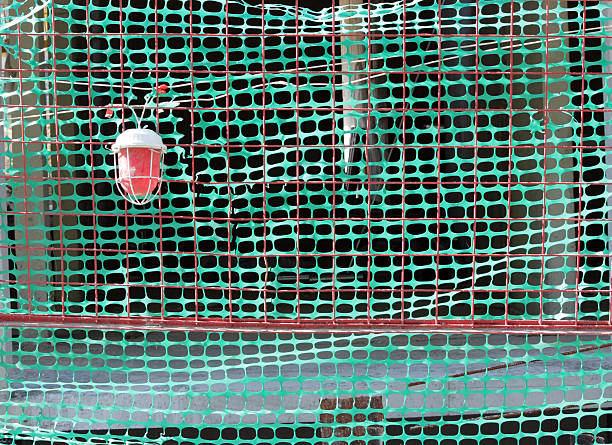 istock fencing of construction site with orange grid 547149622