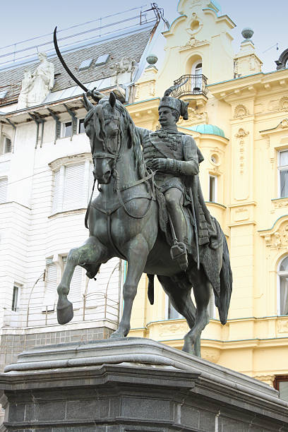 istock Statue of count Josip Jelacic on main square in Zagreb 547151916