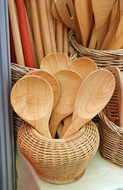 istock Wooden spoon at a market 547154018