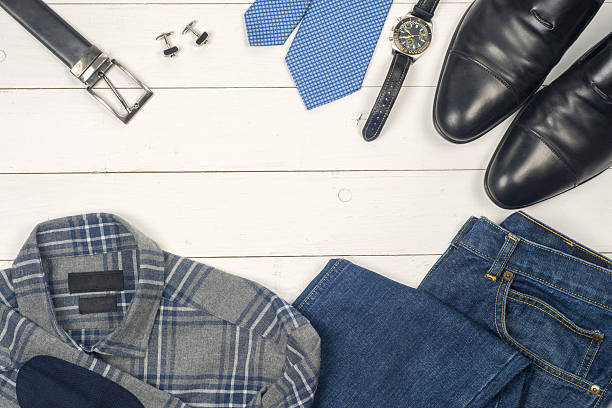 istock Men's casual clothes and accessories 547154452