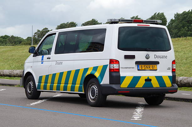 Dutch Douane Customs - Belastingdienst Almere, The Netherlands - July 11, 2016: Dutch Douane Customs van standing in a public parking lot.  almere photos stock pictures, royalty-free photos & images