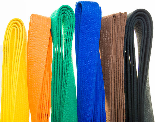istock colored belts in martial arts, part of judo uniform 547155238