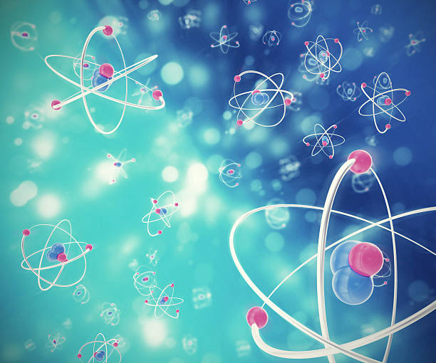 istock Abstract background of moving atoms. 3d illustration  a high quality 547156072
