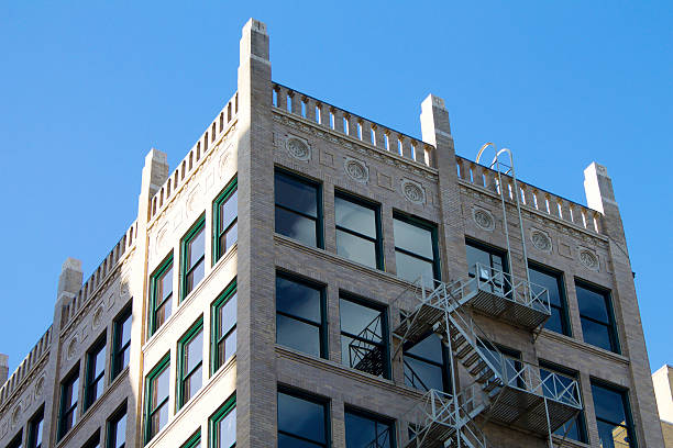 istock Downtown Building with Firescape Close UP 547156666