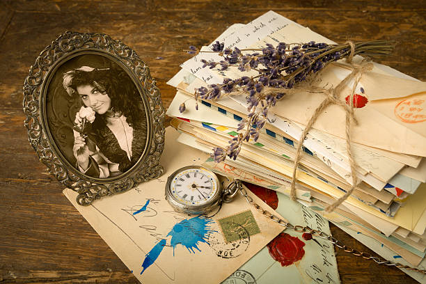 istock Antique portrait and old letters 547160598
