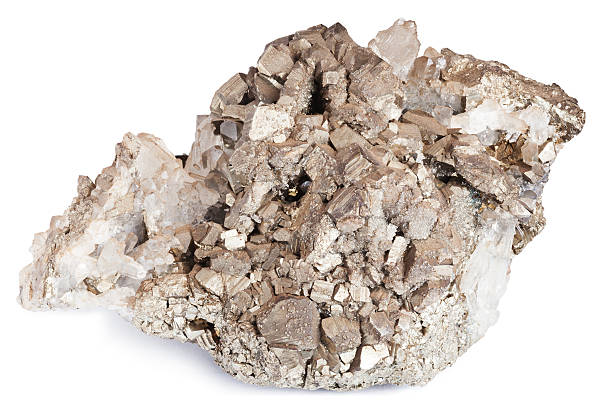 Zinc ore with crystals Zinc ore with crystals isolated on white with clipping path zinc stock pictures, royalty-free photos & images