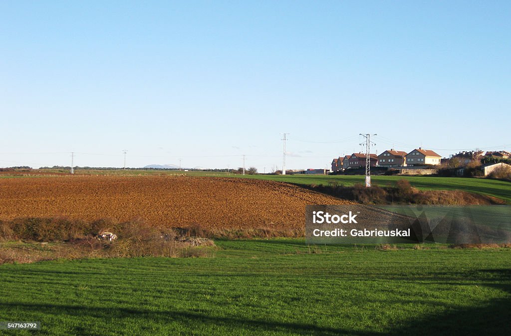 Summery landscapes Photographed in Burgos, Spain. Agricultural Field Stock Photo