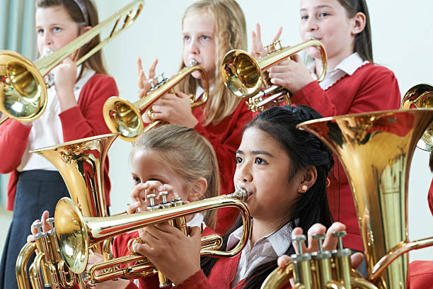 istock Group Of Students Playing In School Orchestra Together 547164668
