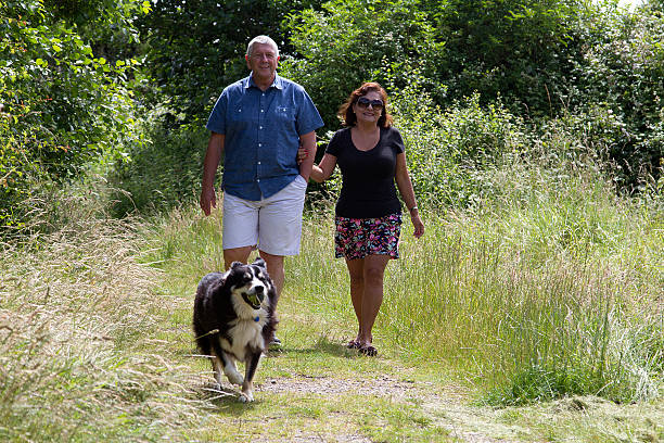 istock Front view of a couple walking 547170056