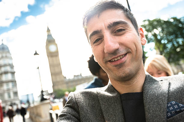 istock Friends have fun in London and take a selfie 547170628