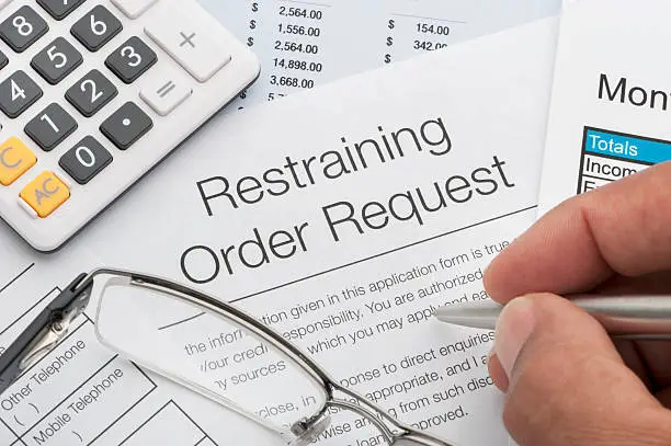 Photo of Close up of a restraining order