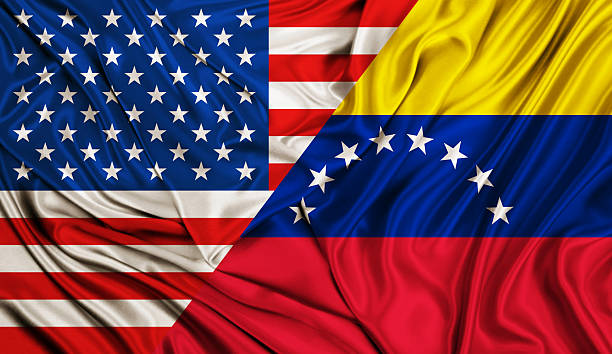 istock Wind flag - USA and Venezuela 547199072