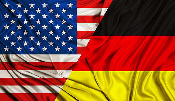 istock Wind flag - USA and Germany 547199594