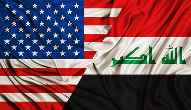 istock Wind flag - USA and Iraq 547199642