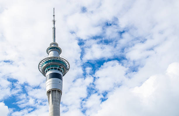 Sky Tower which is located in Auckland,New Zealand. stock photo