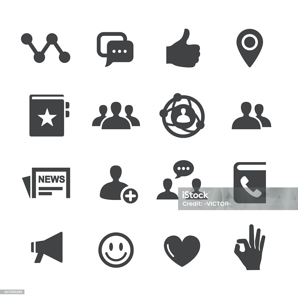 Social Icons - Acme Series View All: Icon Symbol stock vector