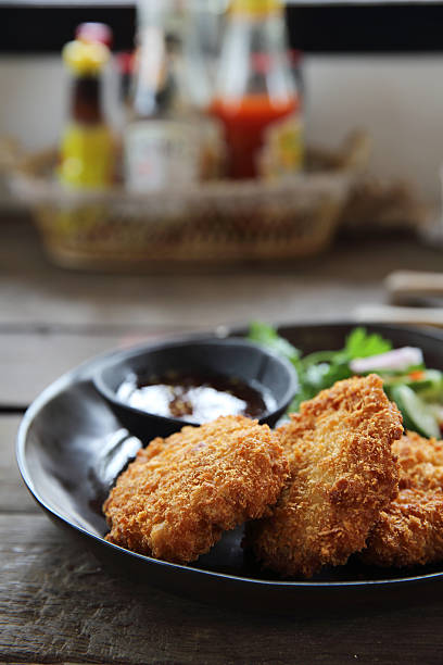 istock Fried shrimp meat ball thai food 547202266