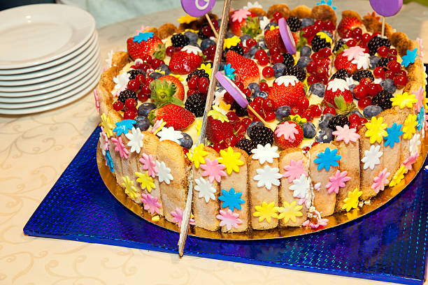 istock Colorful birthday cake 547204588