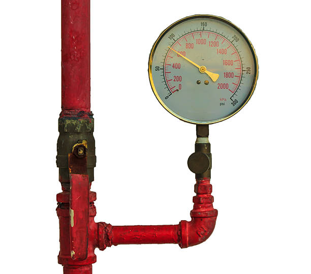 istock Valve and Water pressure gauge meter 547206818