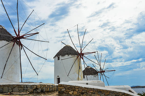istock Windmills in Mykonos, Greece 547207040