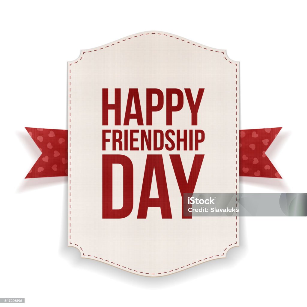 Happy Friendship Day Greeting Banner Stock Illustration - Download ...
