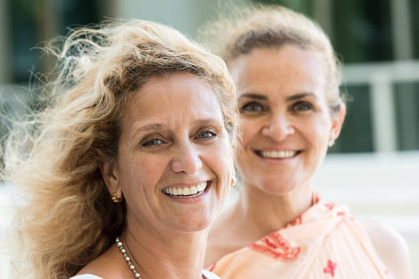 istock Smiling mature caucasian siblings 547209436
