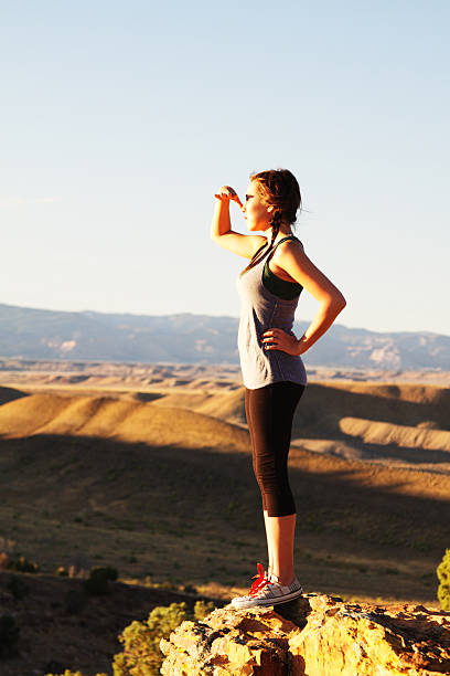 istock Beautiful, Young Native American Woman On A Rock Peak 547209766