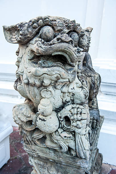 istock Sculpture of Chinese lion. 547209772