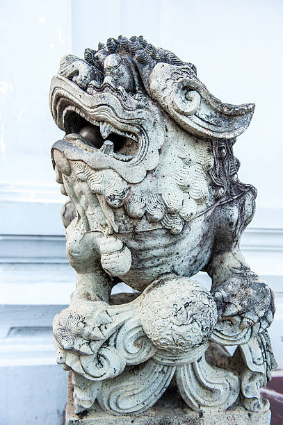 istock Sculpture of Chinese lion. 547209942