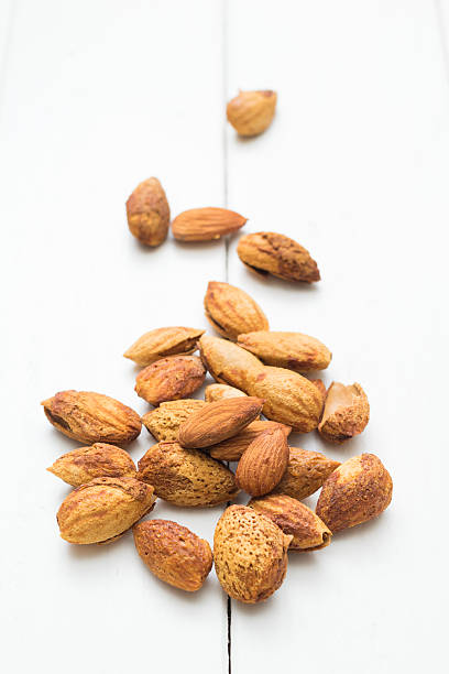 Buttered roasted almond stock photo