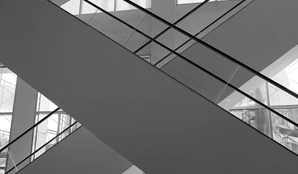 istock Beside of Escalator, Black and white style 547211036