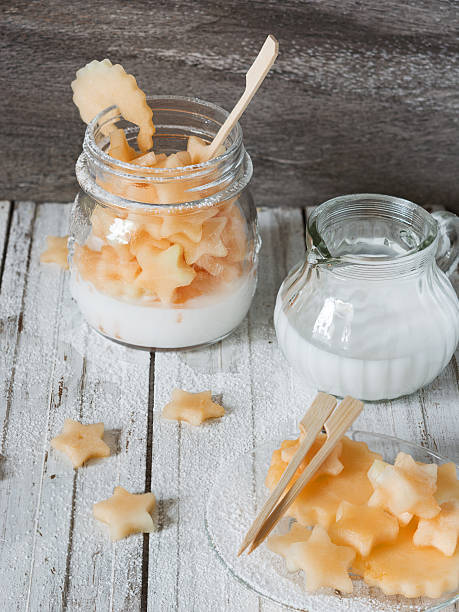 istock Fruit dessert made of cantaloupe in the jar 547215532
