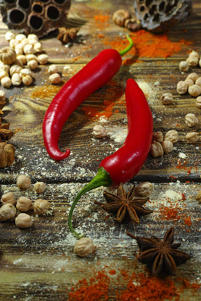 istock Fresh red chili papper with chickpea and spices 547216114