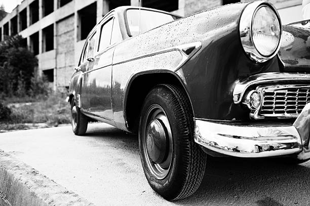 istock Side of the old vintage retro car. 547218410